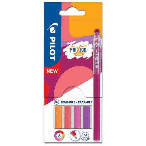 Poch. 6 stylos roller encre FriXion Ball Sticks tons chauds thumbnail image 1