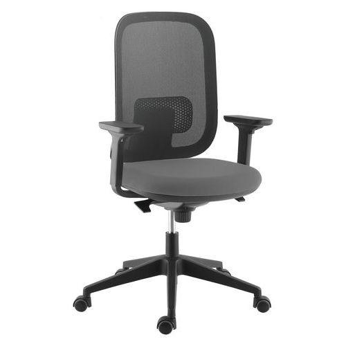 Fauteuil Alaia dos résille noire contact synchrone gris thumbnail image 1
