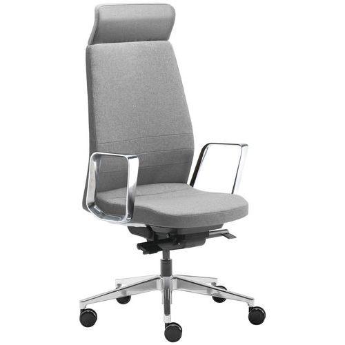 Fauteuil av. têtière Eden pied/accoudoir alu assise béton thumbnail image 1