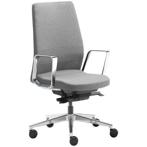 Fauteuil Eden tissu pied et accoudoir aluminium brosé Sokoa thumbnail image 1