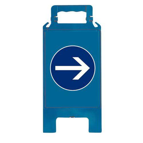 Chevalet de signalisation d'obligation - Bleu thumbnail image 1