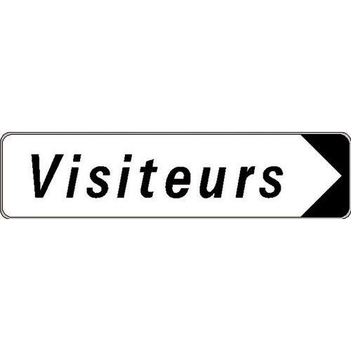 Panneau directionnel standard - Visiteurs - Longueur 500 mm thumbnail image 1