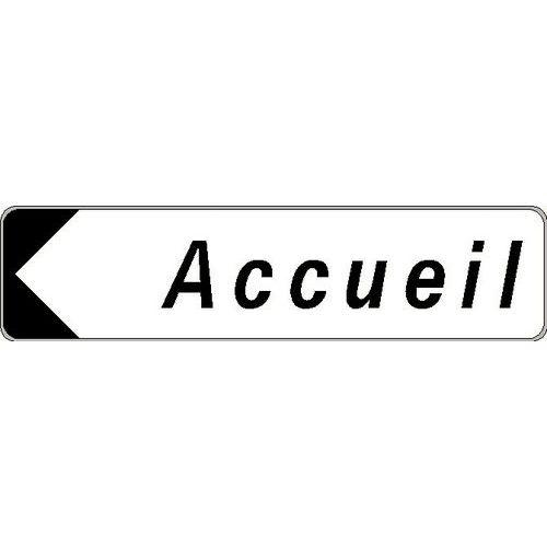 Panneau directionnel standard - Accueil - Longueur 500 mm fullname image