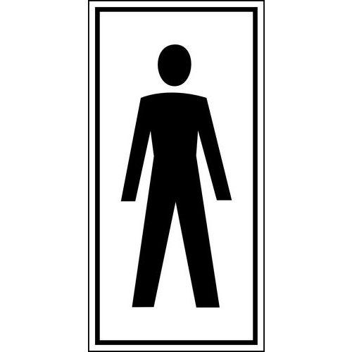 PicPictogramme de signalisation noir et blanc - adhésif - Homme thumbnail image 1