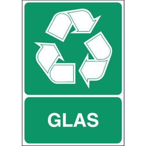 Lot de 5 Panneau de signalisation pour tri sélectif - Verre thumbnail image 1