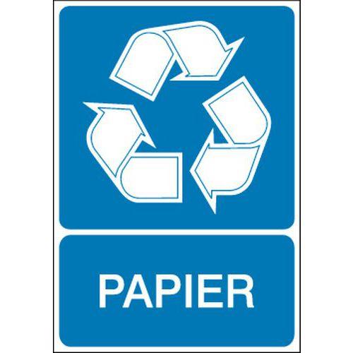 Panneau de signalisation pour tri sélectif - Papier thumbnail image 1