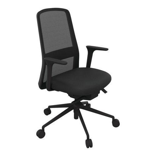 Fauteuil Diad dossier résille piet. Noir tissu noir thumbnail image 1