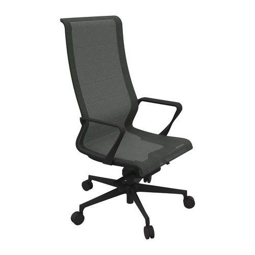 Fauteuil dossier haut Dynamina résille noir thumbnail image 1