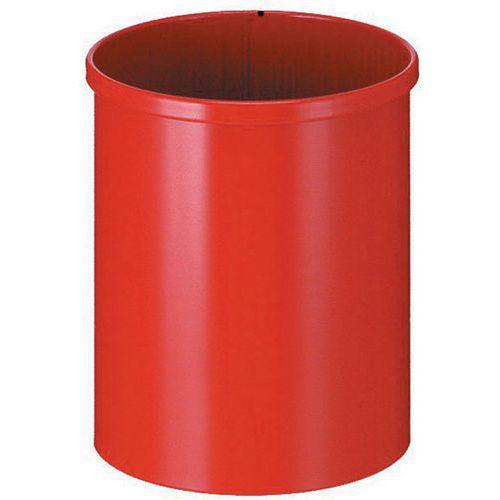 Poubelle ronde en métal 30 L Rouge thumbnail image 1