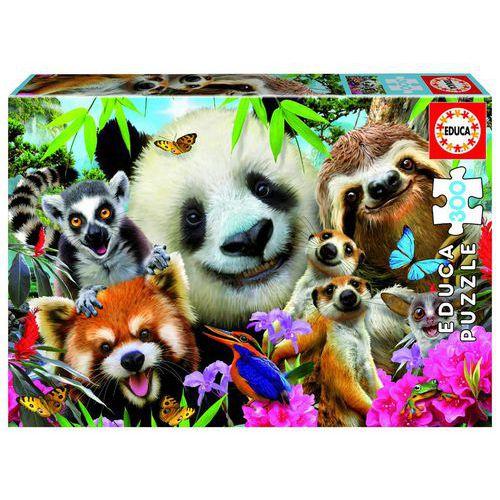 Illustration de : Puzzle selfie animaux 300 pièces - Educa