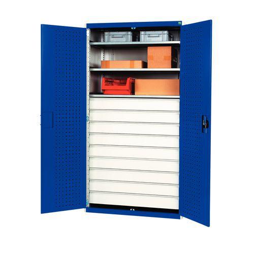 Illustration de : Armoire d'atelier à tiroirs Bott SMF - 9 tiroirs