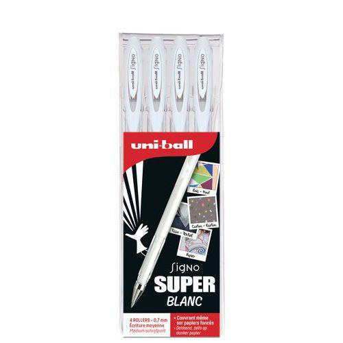 Stylo Gel fantaisie Uni-ball Signo (Pochette de 4) - Blanc thumbnail image 1