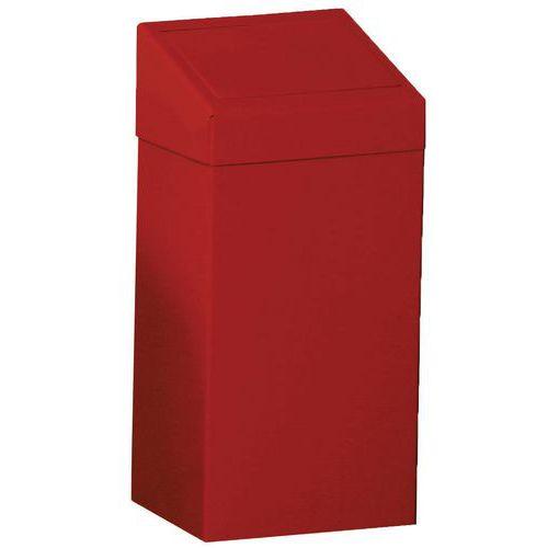 Poubelle en métal - 50 L rouge thumbnail image 1