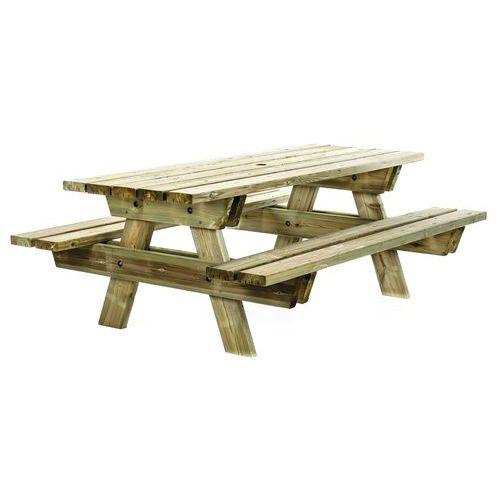 Table de pique-nique en pin - Manutan thumbnail image 1