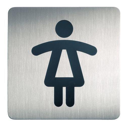 Illustration de : Pictogramme design carré toilette - Femmes
