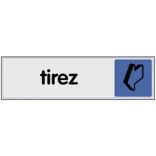 Panneau de signalisation en plexiglas - Tirez thumbnail image 1