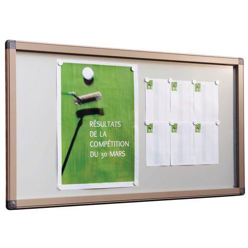 Vitrine d'extérieur à porte battante Grande Antares à l'italienne - Fond aluminium thumbnail image 1