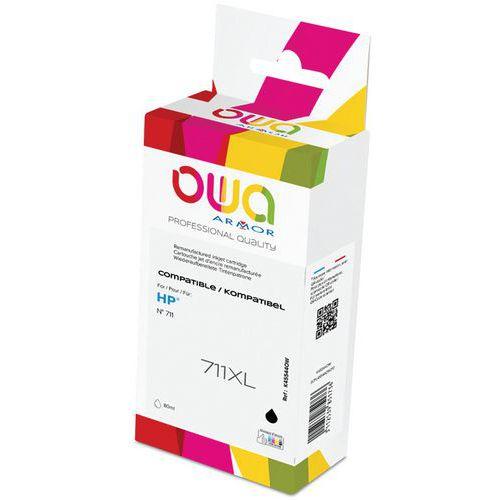 Cartouche d'encre traceur remanufacturée HP 711 - Noir thumbnail image 1