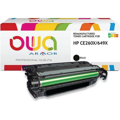Illustration de : Toner remanufacturé HP CE260X - Noir - Owa