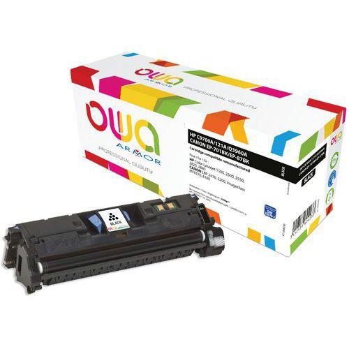 Illustration de : Toner remanufacturé HP Q3960A-Canon EP-87BK-HP C9700A-Canon 701BK -Owa