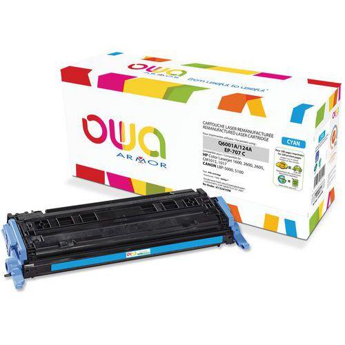 Toner remanufacturé HP Q6001A-CANON 707C - Cyan thumbnail image 1