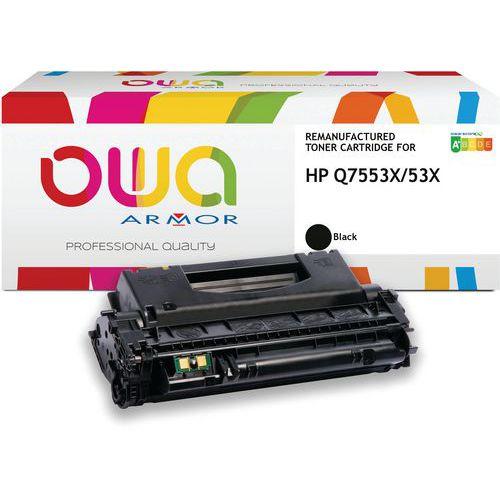 Illustration de : Toner remanufacturé HP Q7553X - Noir - Owa