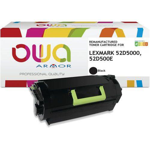 Toner remanufacturé Lexmark 52D5000 - Lexmark 52D500E - Noir thumbnail image 1