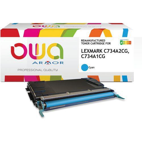 Toner remanufacturé Lexmark C734A1 - Lexmark C734A2 - Owa thumbnail image 1