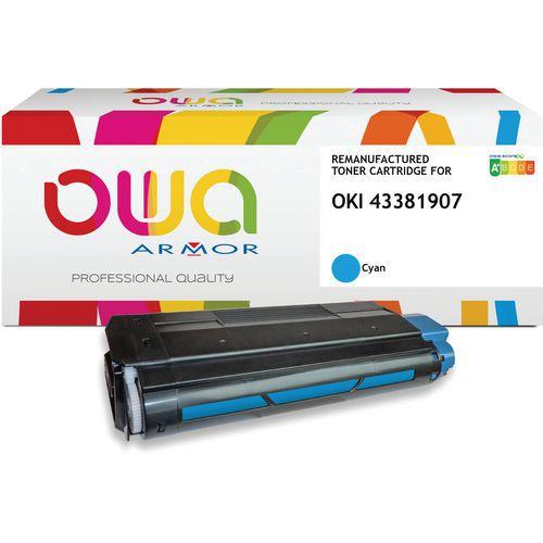 Toner remanufacturé OKI 43381907 - Cyan thumbnail image 1