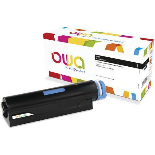Illustration de : Toner remanufacturé OKI 44992402 - Noir - Owa