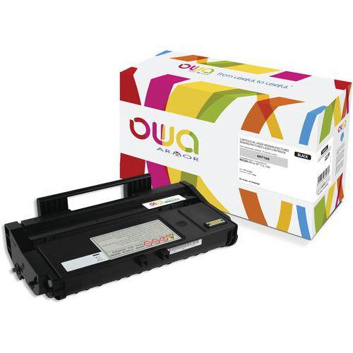 Illustration de : Toner remanufacturé Ricoh 407166 - Noir - Owa