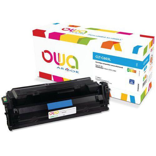 Illustration de : Toner remanufacturé Samsung CLT-C603L/ELS - Cyan - Owa