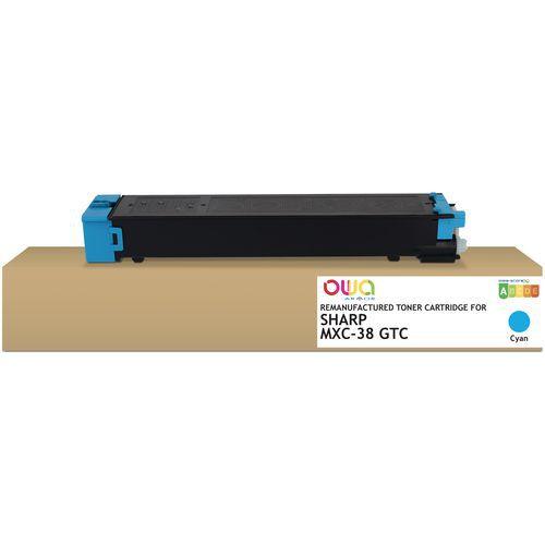 Toner remanufacturé Sharp MXC-38 GTC - Cyan thumbnail image 1