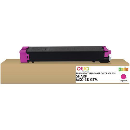 Toner remanufacturé Sharp MXC-38 GTM - Magenta thumbnail image 1