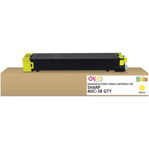 Toner remanufacturé Sharp MXC-38 GTY - Jaune thumbnail image 1