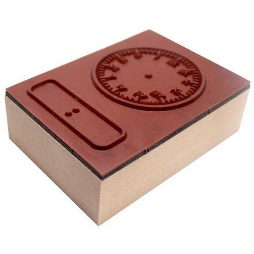 Illustration de : Lot de 3 tampons en bois horloge 7 x 5 cm