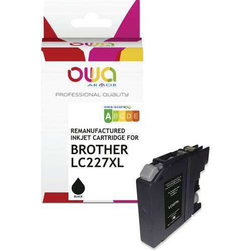 Illustration de : Cartouche d'encre remanufacturée Brother LC-227 XL - Noir - Owa