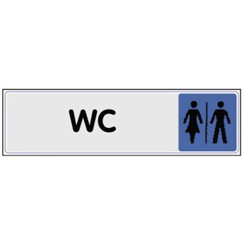 Illustration de : Panneau de signalisation en plexiglas - WC
