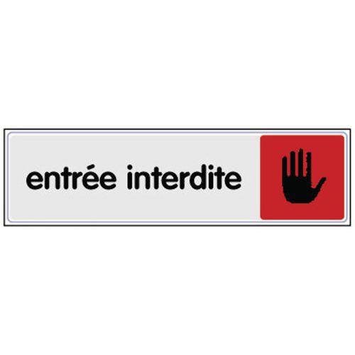 Panneau de signalisation en plexiglas - Entrée interdite thumbnail image 1