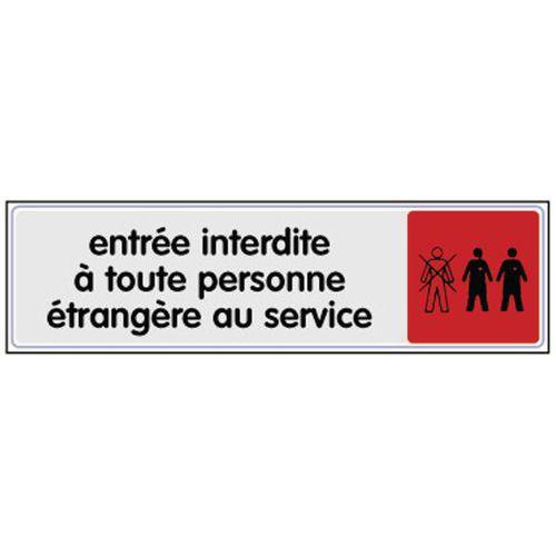 Panneau de signalisation en plexiglas - Entrée interdite thumbnail image 1