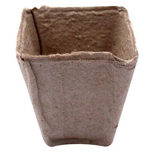 Illustration de : Lot de 20 pots biodégradables 8 x 8 cm