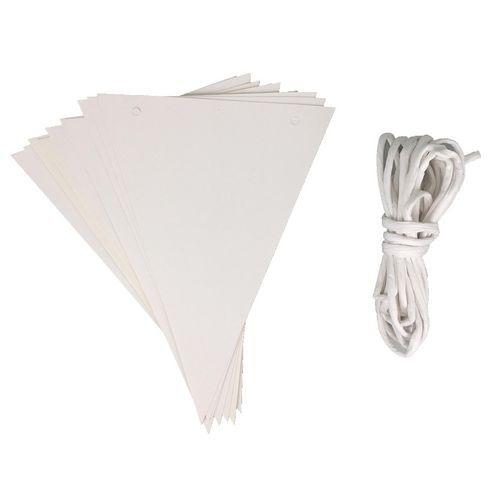 Lot de 2 guirlandes fanions en carton à décorer thumbnail image 1