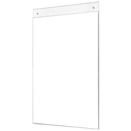 Illustration de : Porte-visuel mural A4 vertical et horizontal