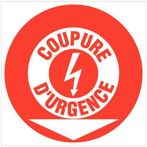 Illustration de : Panneau anti-incendie - Coupure d'urgence - Rigide