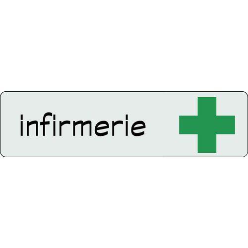 Plaque de signalisation pictogramme aluminium - Infirmerie fullname image