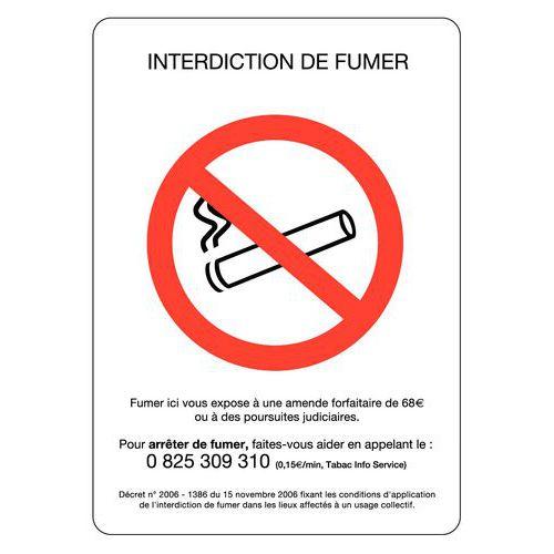 Pictogramme Interdiction de fumer rigide - A5 fullname image