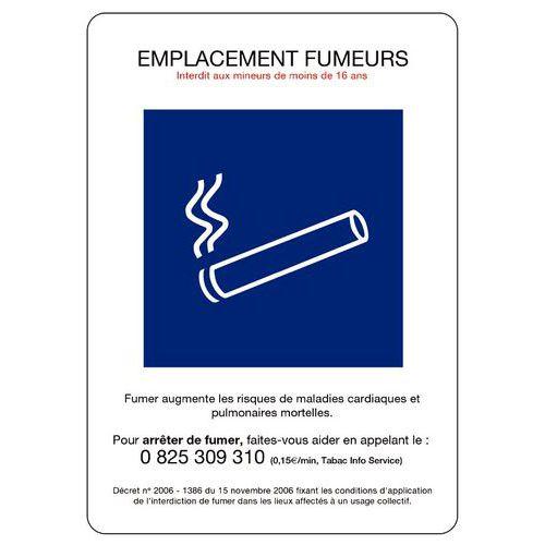 Illustration de : Pictogramme Zone fumeur - A4 - Novap