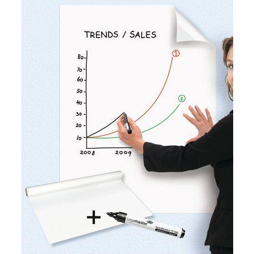 Illustration de : Feuilles électrostatique blanches Magic Chart - Lot de 25 -  Legamaster