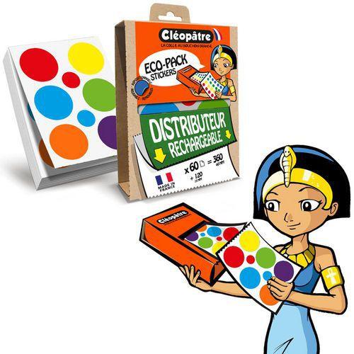 1 boîte Eco-Pack + 360 gommettes rondes 40mm (multicouleurs) thumbnail image 1