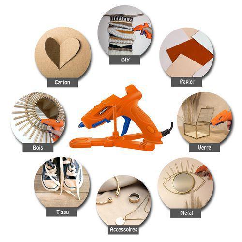 Illustration de : Bâton colle universelle transparente Ø 7mm longueur 10 cm - Cléopâtre